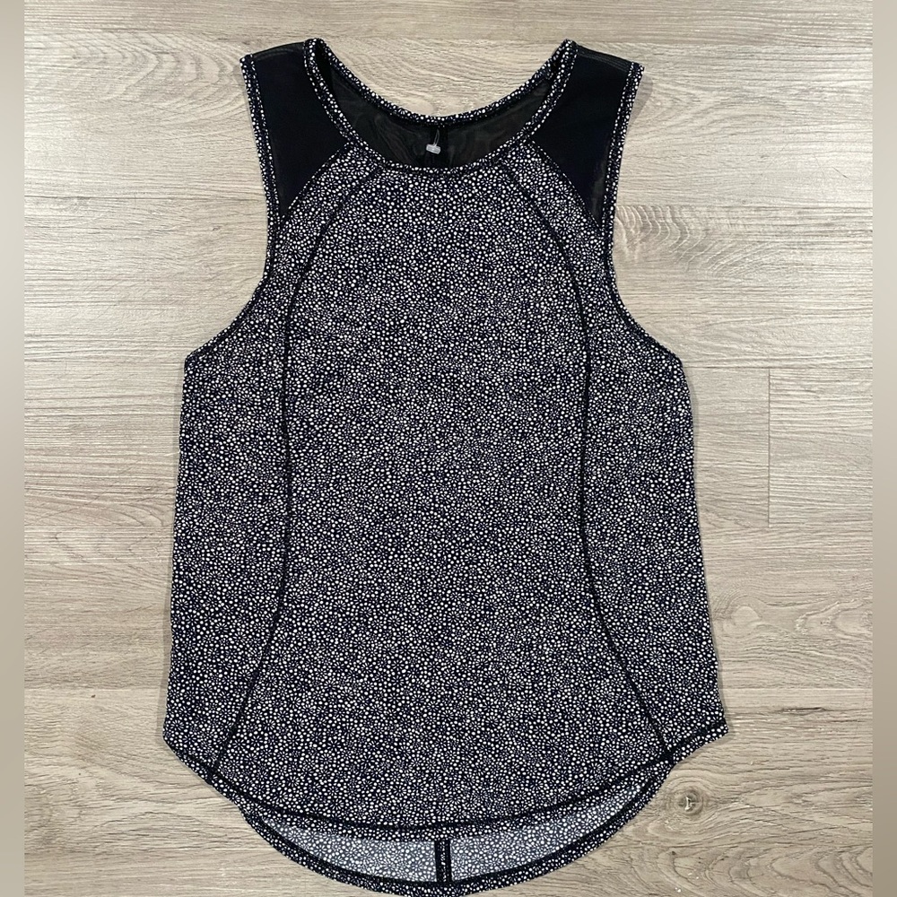 Women’s Lululemon Athletic Tank Black‎ and White Sleeveless Top